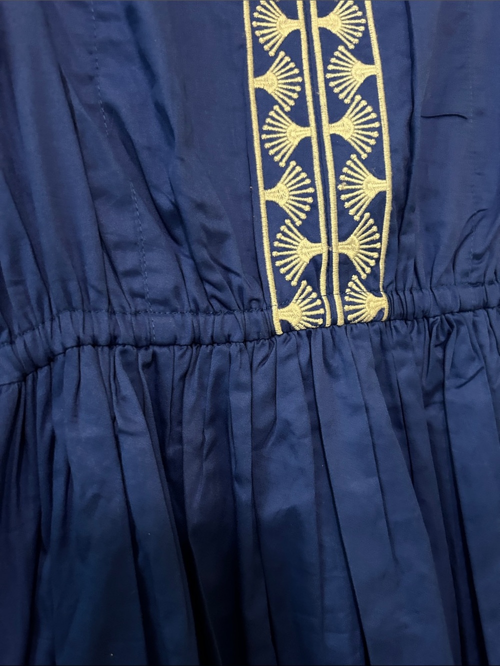 Hyacinth House Blue Embroidered Midi Dress with White Trim by Winchester - Picture 6 of 14
